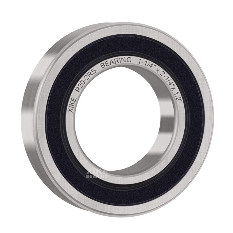 XiKe 4 Pcs R20-2RS Double Rubber Seal Bearings 1-1/4"" x 2-1/4"" x 1/2"", Pre-Lubricated and Stable Performance and Cost Effective, Deep Groove Ball Bearings. - Image 5